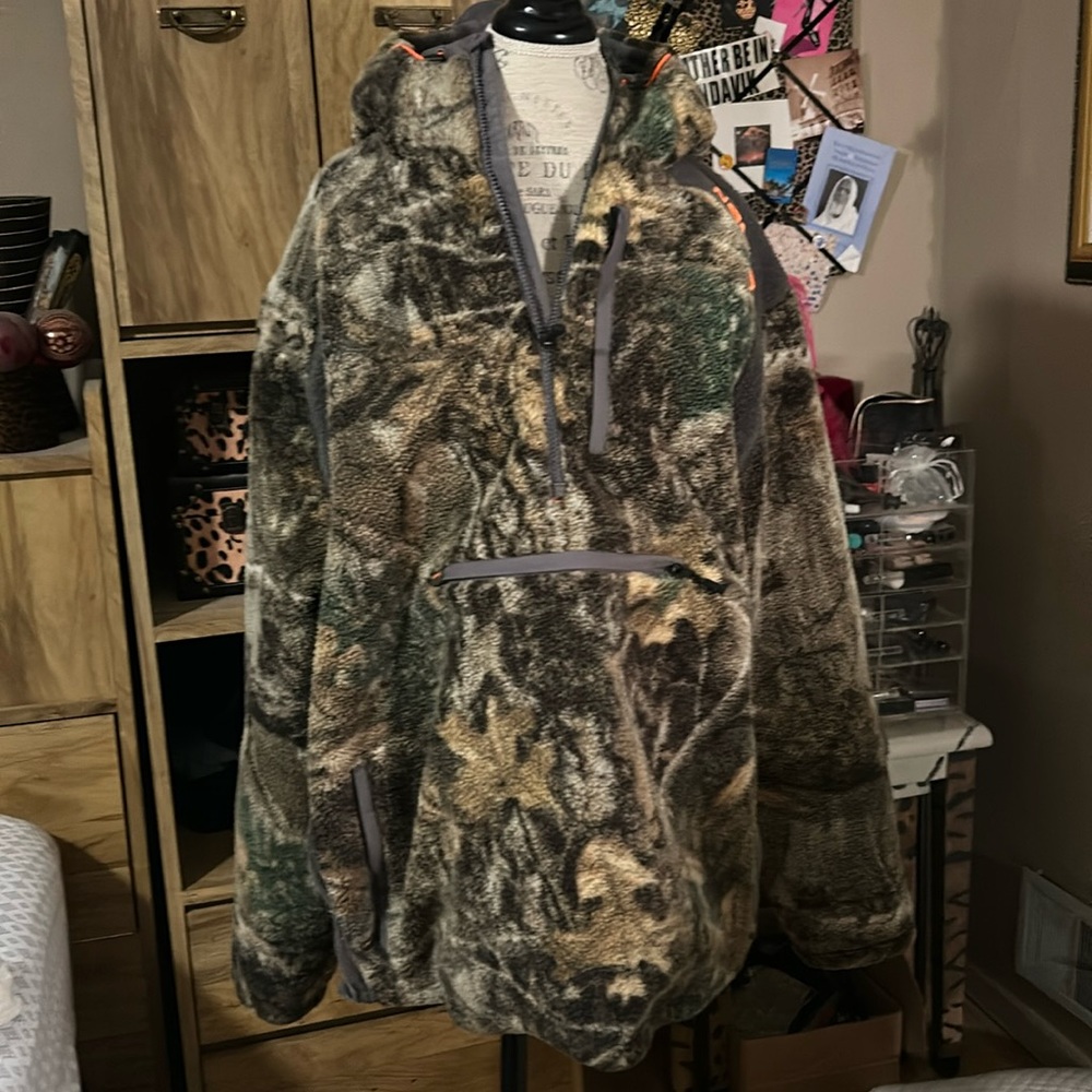 Nomad Heavy Fleece Hooded Camo Hunting Jacket - 3X